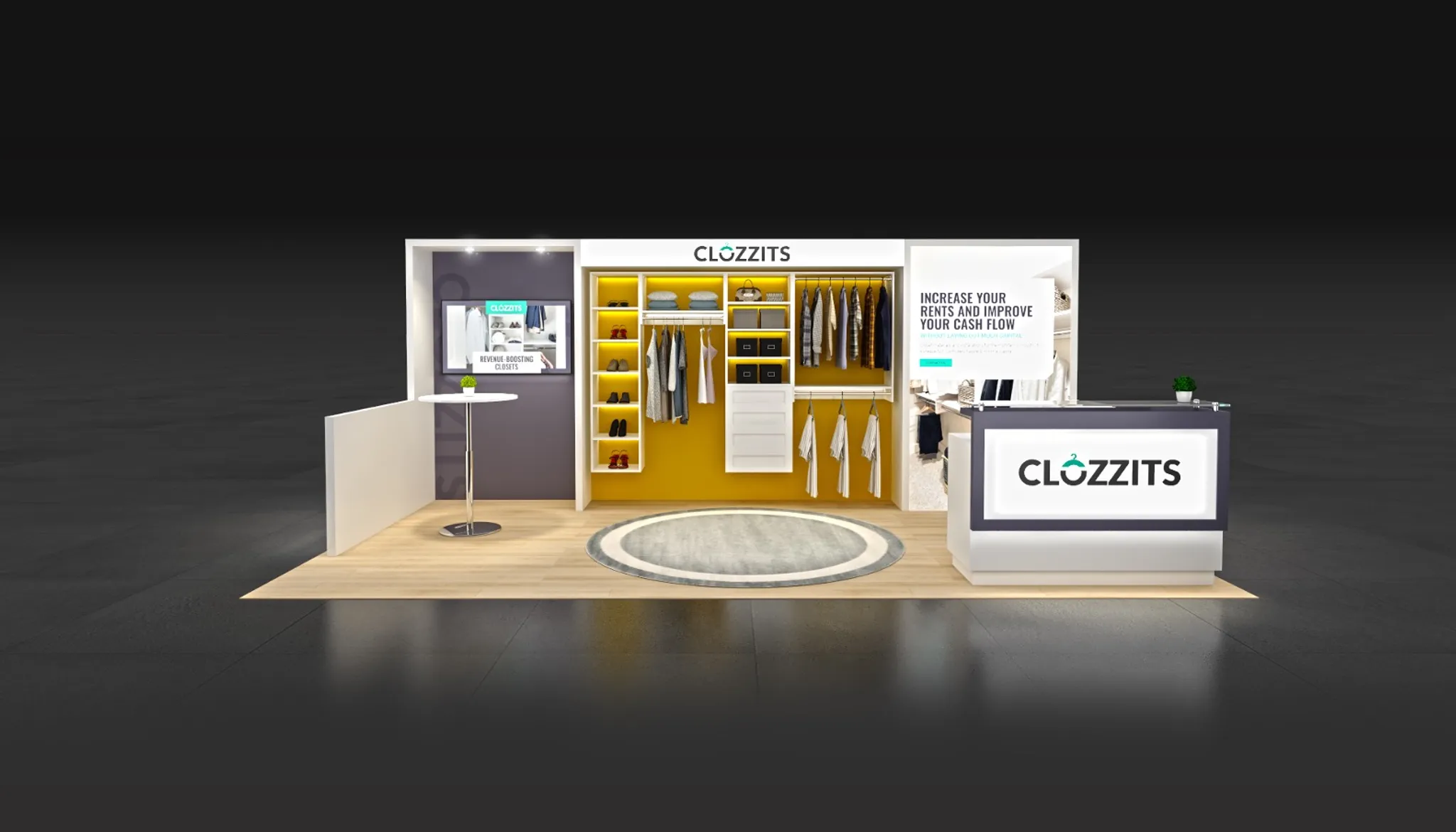10x20 Inline booth design by Reaction Space